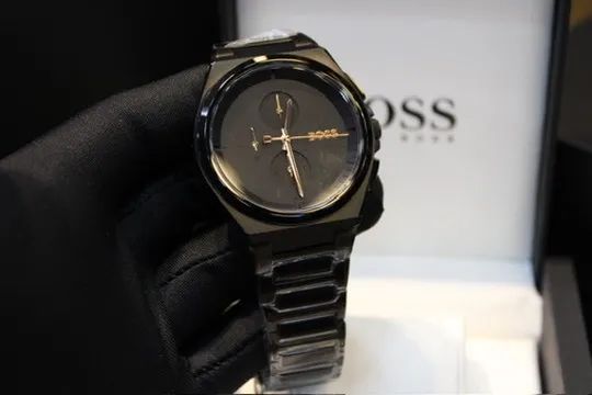 Relógio Masculino BOSS Ambassador Ceramic 1513223 43mm Pulseira de