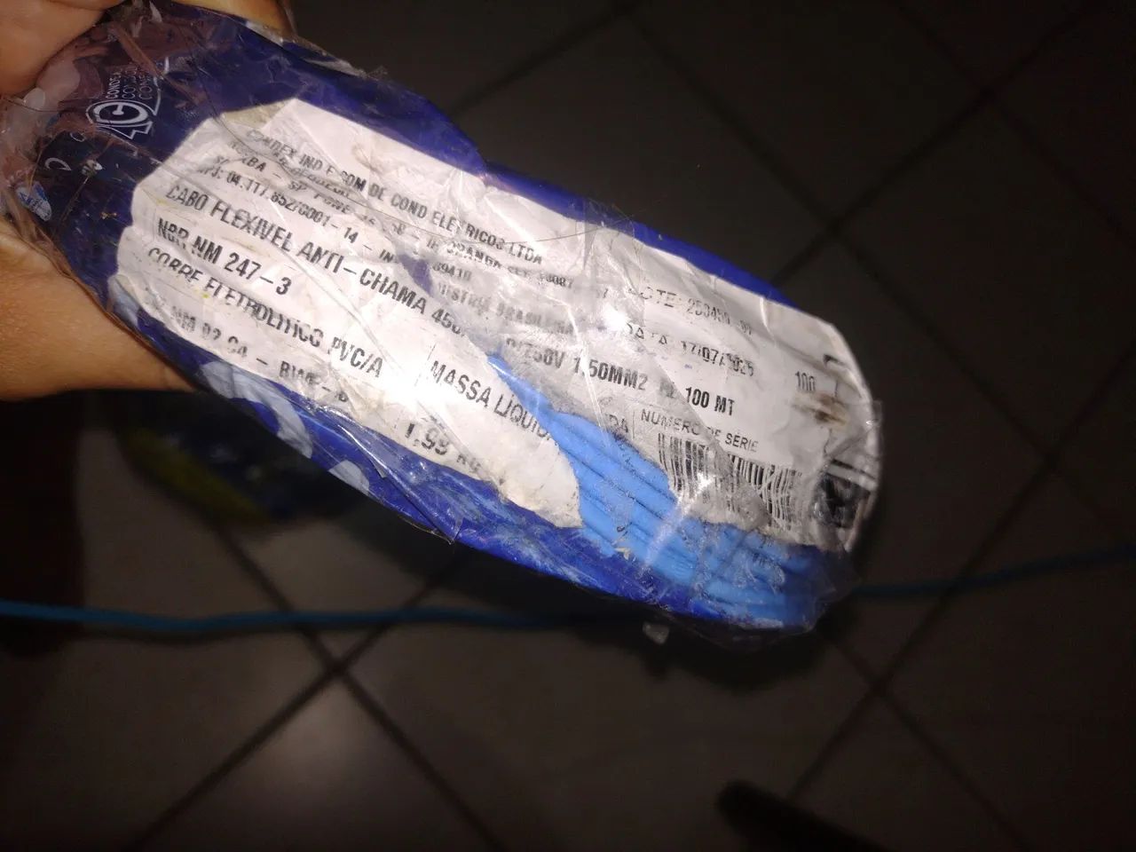 Vendo Cabo flexível cinza 100m 1×1,5mm ... E cabo flexível azul 1× 1.5 mm  - Foto 4