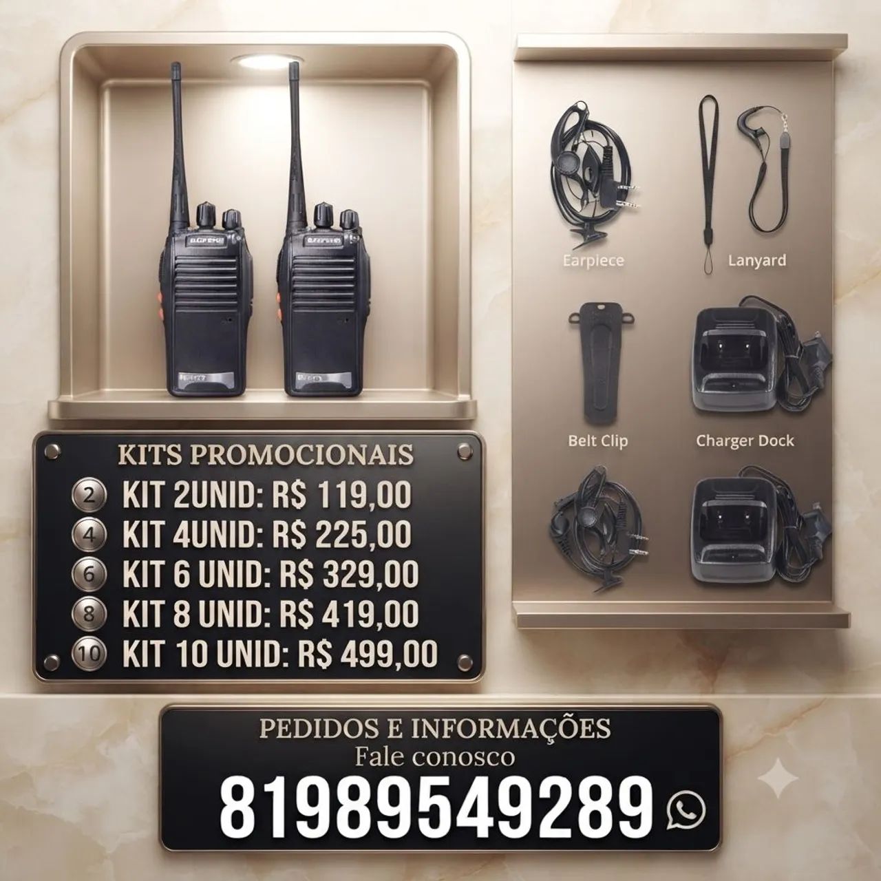 Rádio comunicador baofeng 777s 