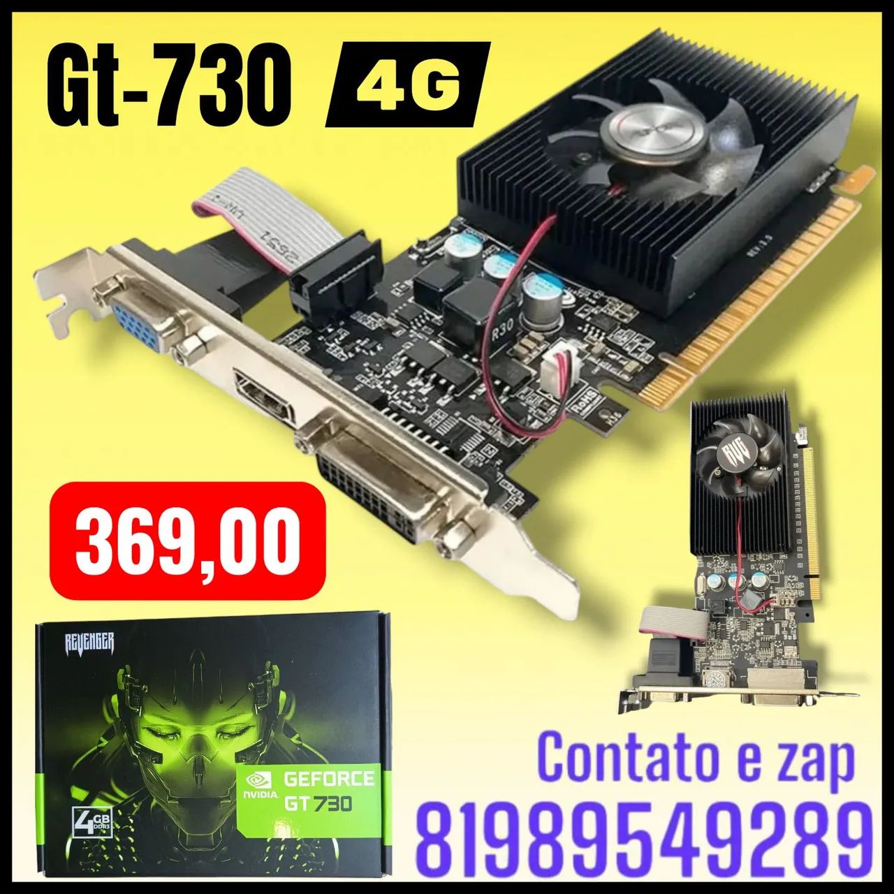 Placa de vídeo gt-730 4g