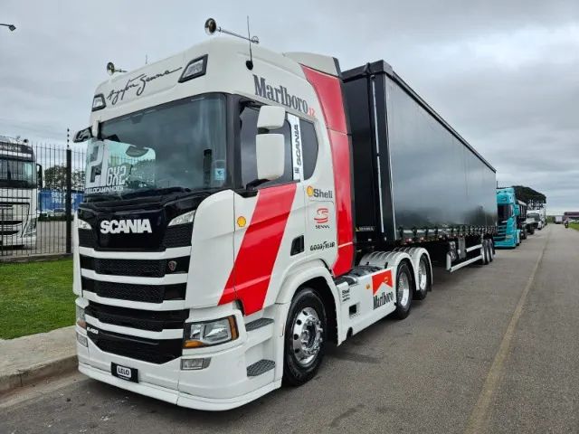 Scania R450 6x2 Ano 21 Euro 5 Automático Top + Sider Noma 30 plt 15.20 x 2.80 Sem pneus - Foto 3