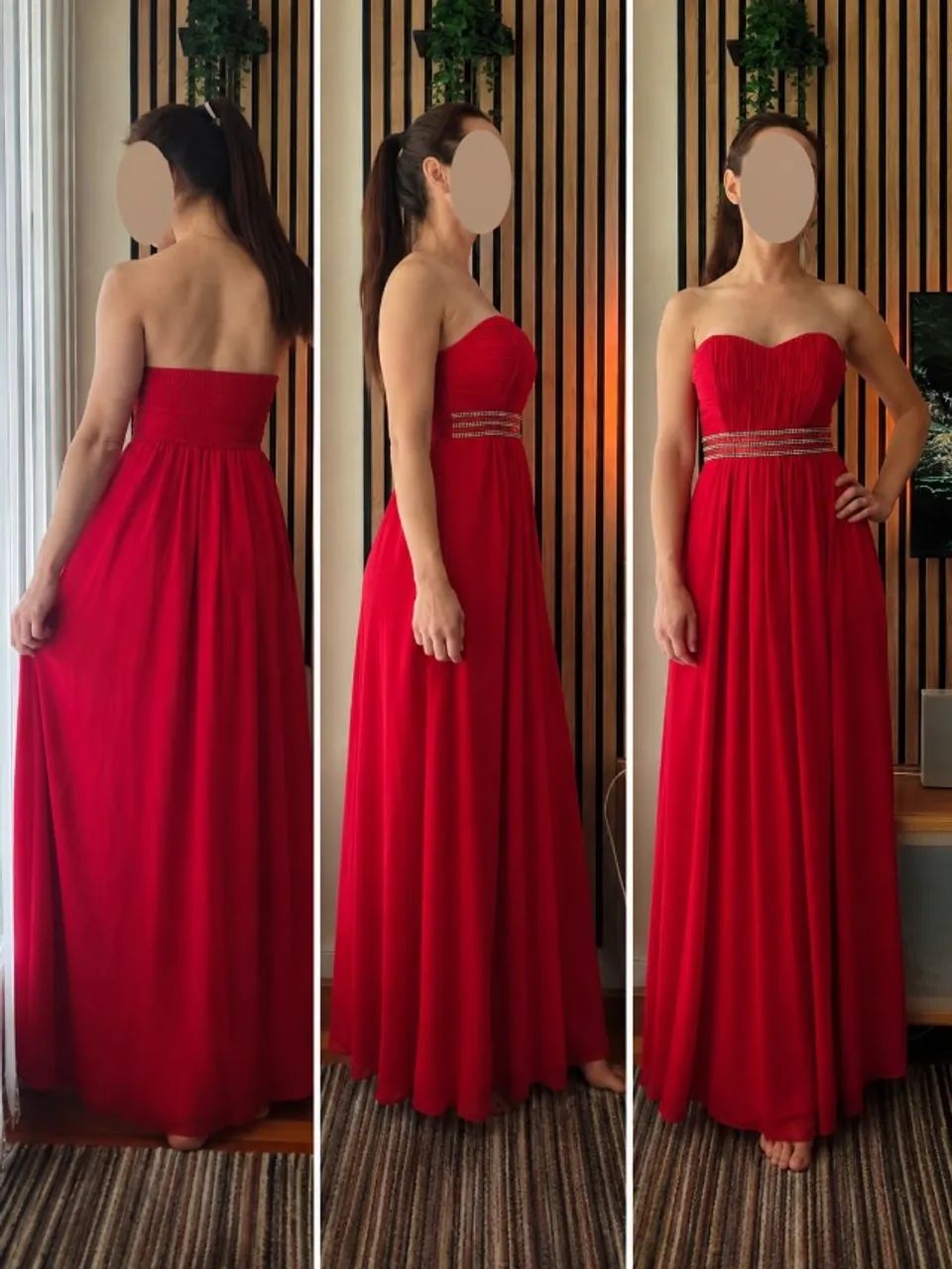 Vestido longo vermelho e elegante