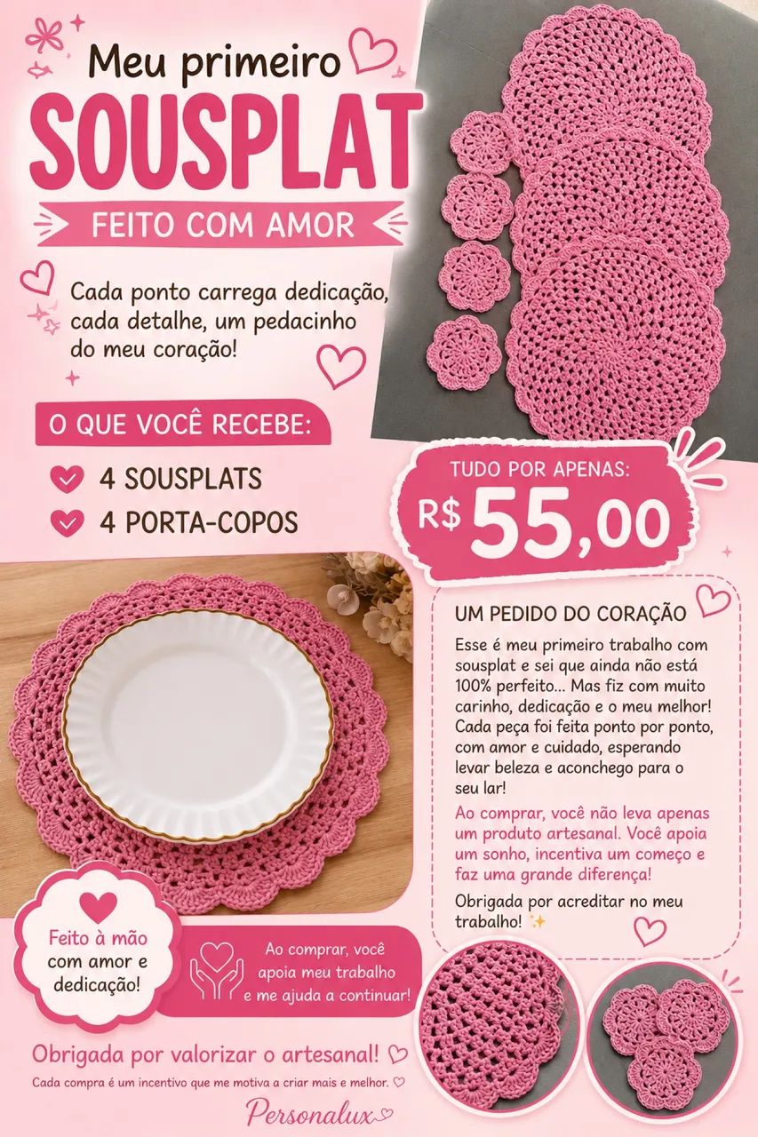 Sousplat crochê 
