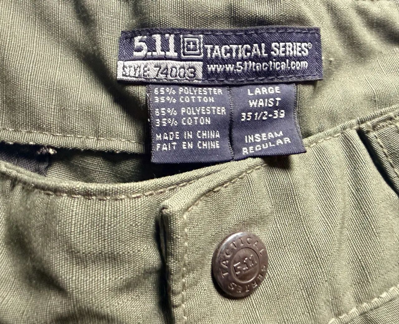 Calça Tática 5.11 Cargo Verde com protetor no joelho em Ripstop Nova Importada  - Foto 5