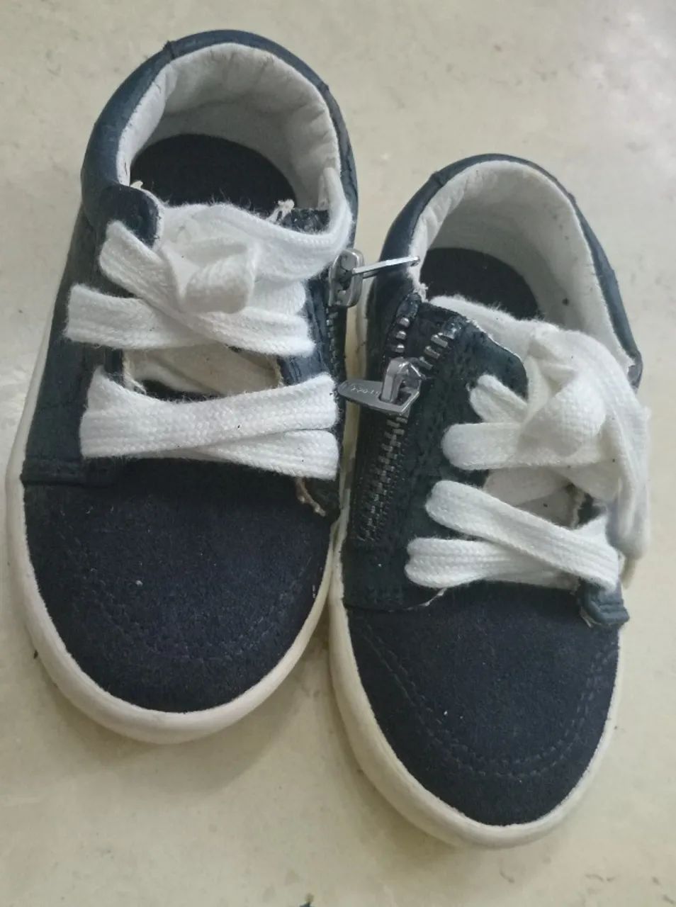 Desapego Sapatênis bebê Zara 17 BR 19 EU Azul Marinho  - Foto 2