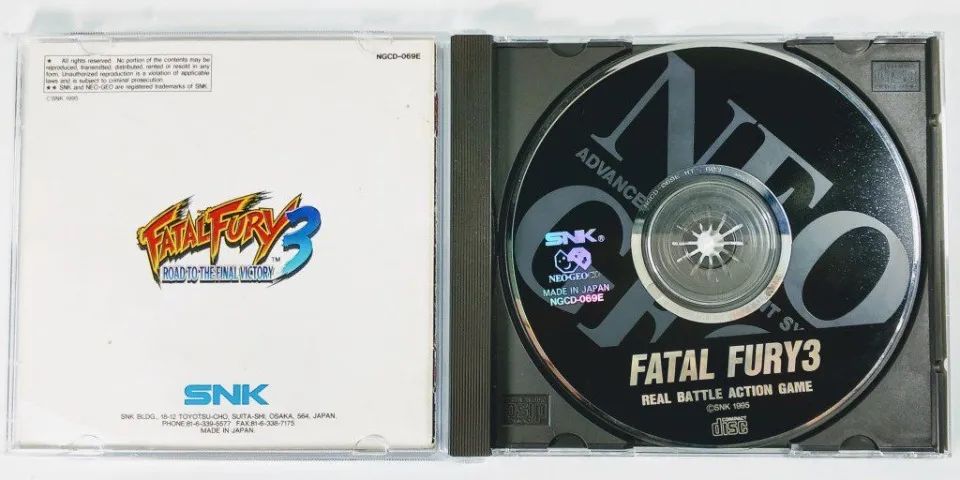 FURYL 3 ゲーム CD Fatal Fury 3 Original - Neo Geo CD - Jogos de Vídeo Game - Jardim