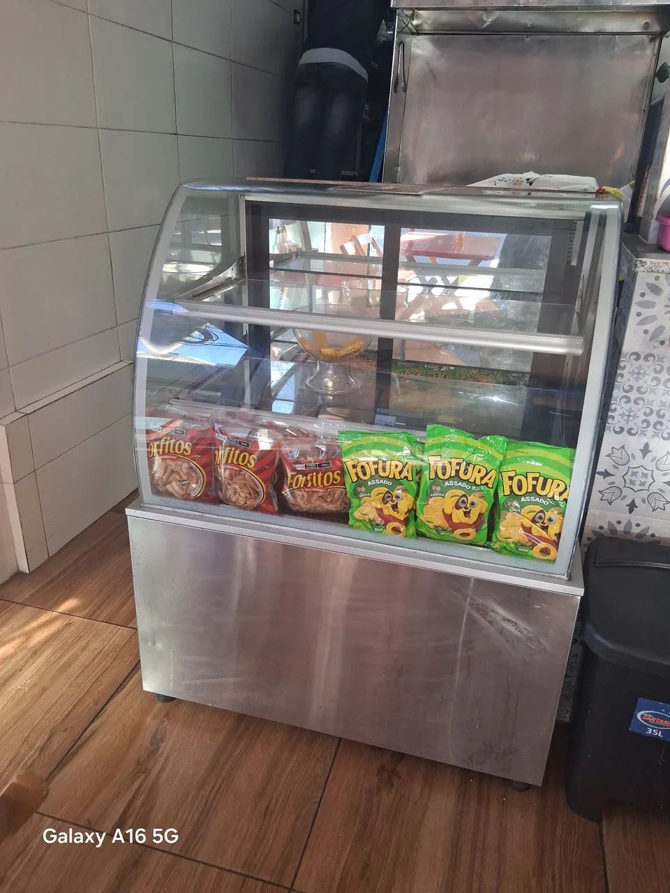 BALCÃO INOX VITRINE AQUECIDO 220V