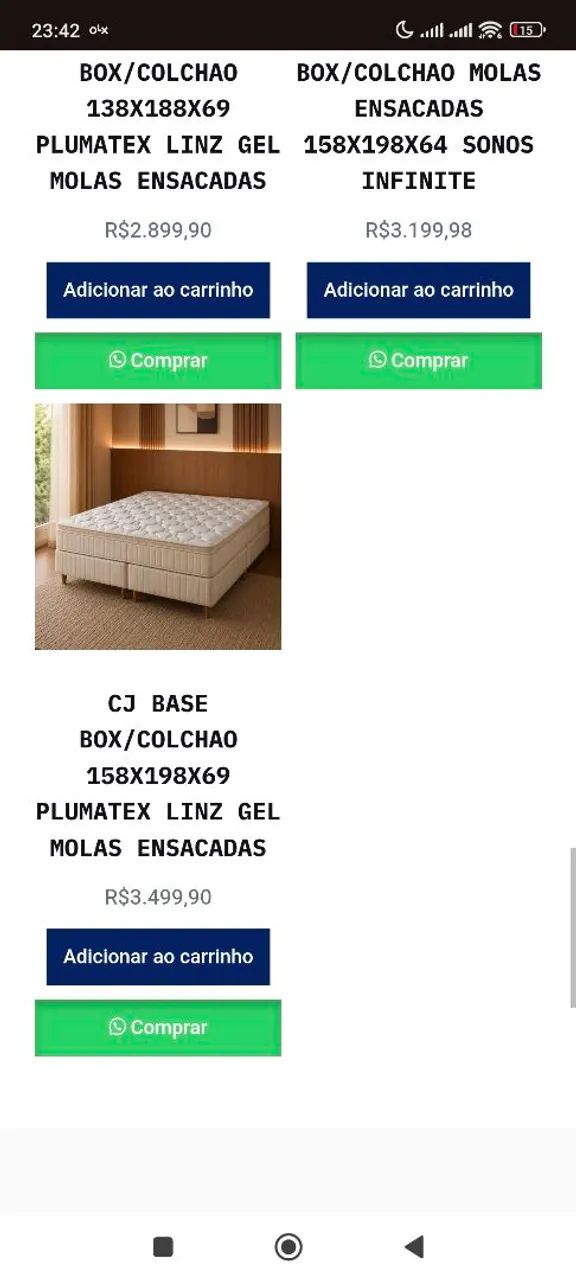 Cama casal solteiro Queen colchão box baú e etc - Foto 3