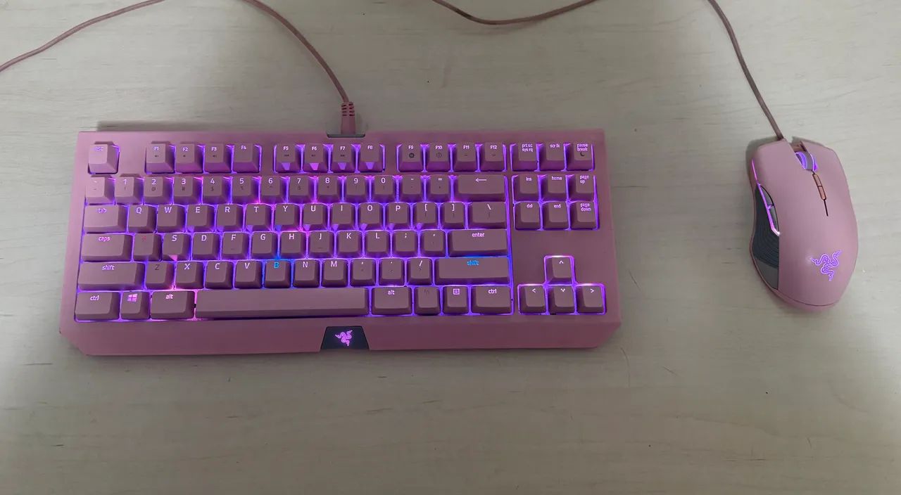 Teclado e Mouse Razer - Rosa Gamer  - Foto 3