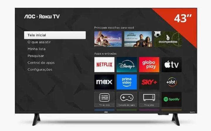 TV 43 Polegadas ROKU AOC 
