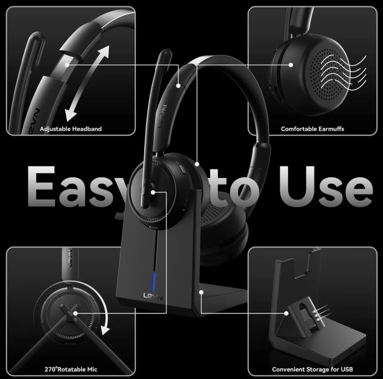 headset Bluetooth LEVN, modelo LE-HS013 - Foto 2