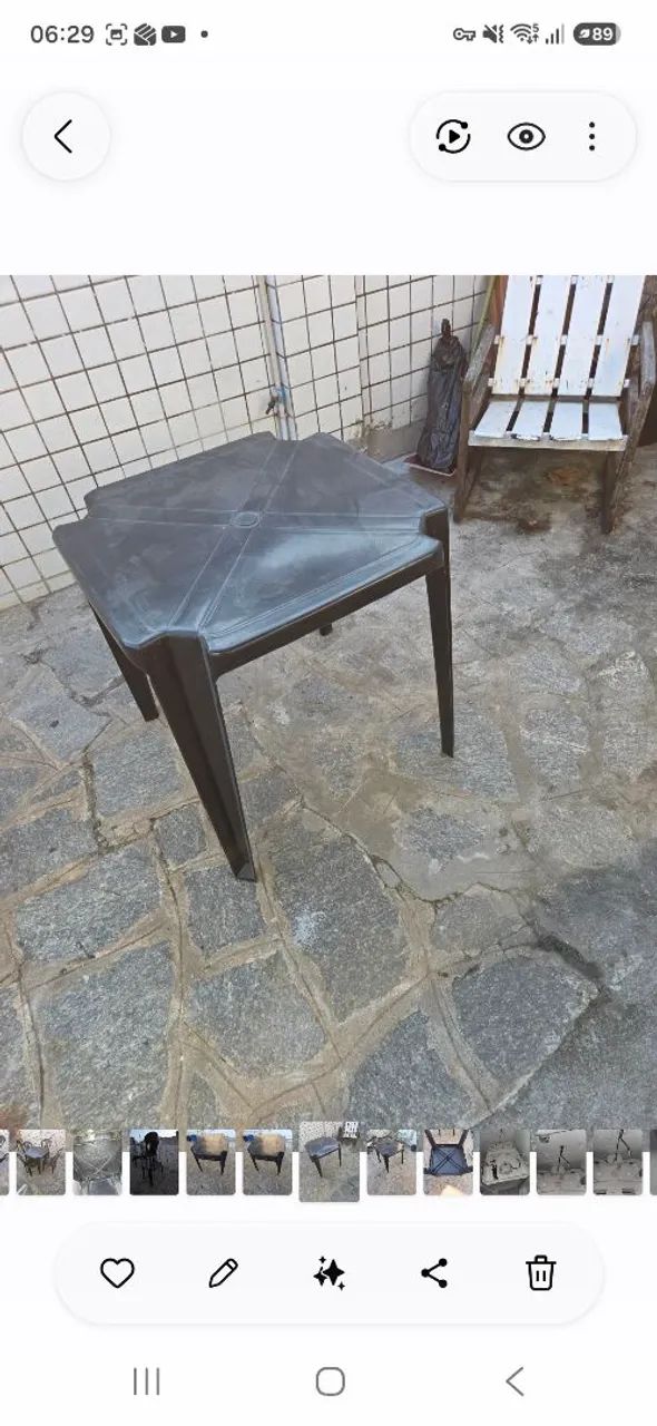Mesa plástico cor preta três unidades 60 a unidade - Foto 2