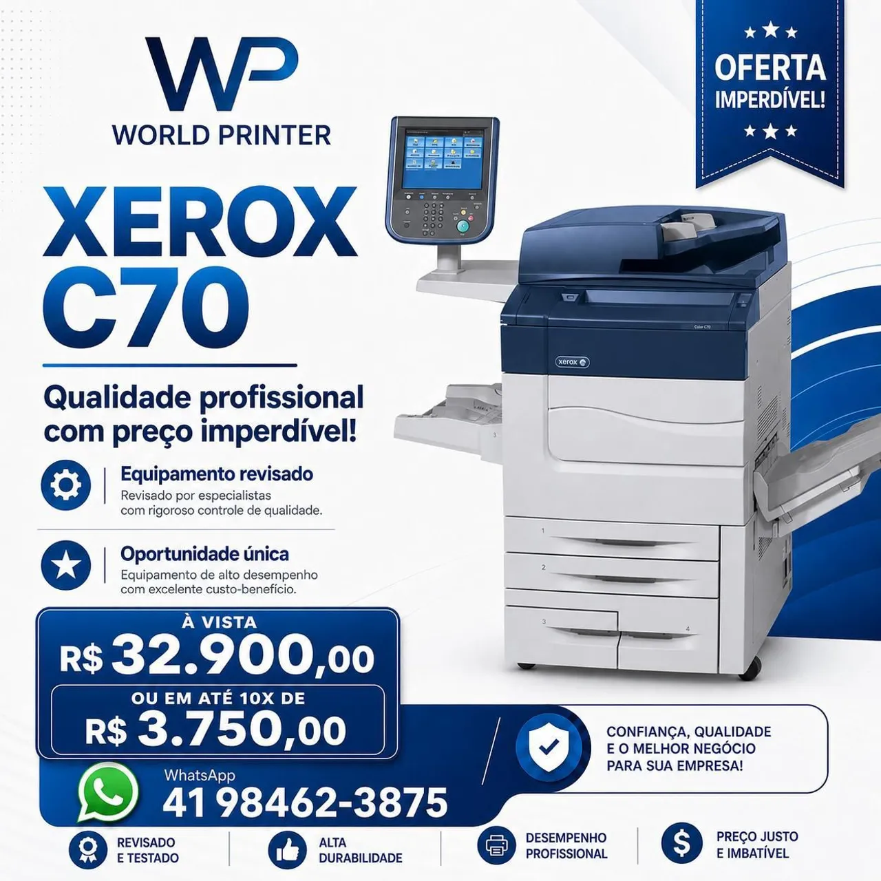 MULTIFUNCIONAL XEROX C8230 LASER COLOR - Periféricos e Acessórios
