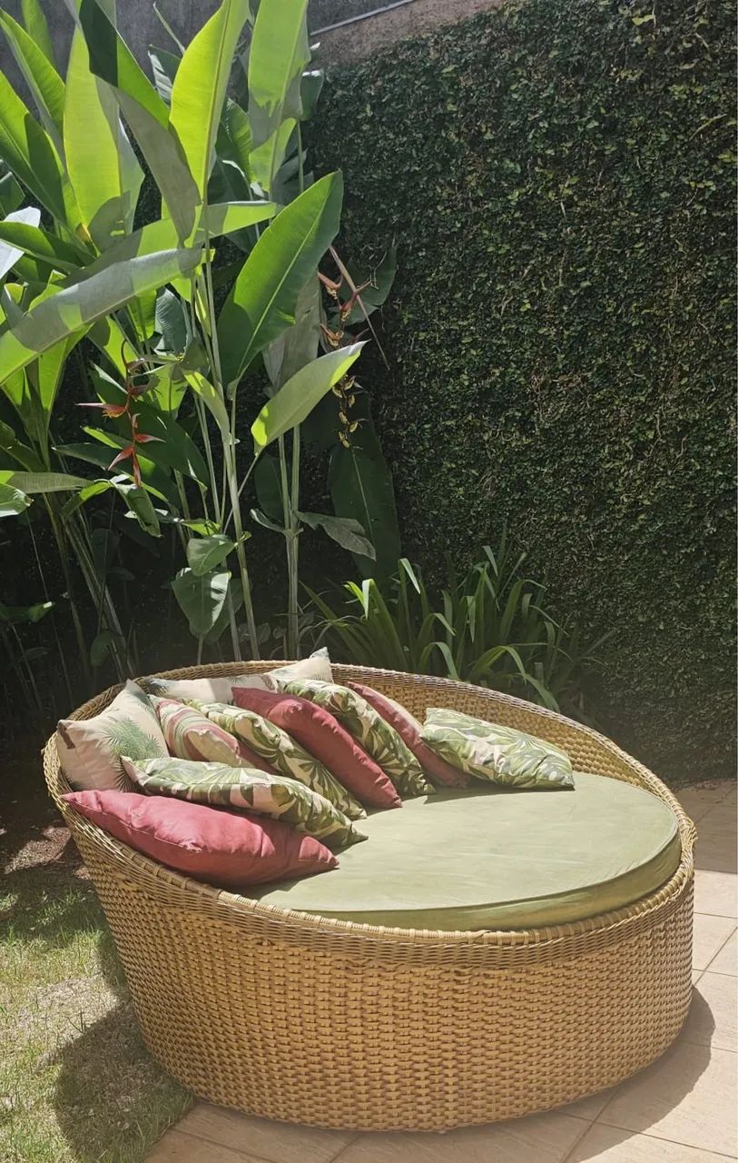 Sofa redondo / Chaise area externa(acompanha as almofadas) - Foto 4