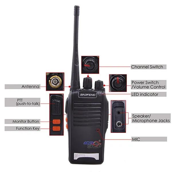 Kit C/2 Radio Walk Talk Comunicador Bf 777s  - Foto 5