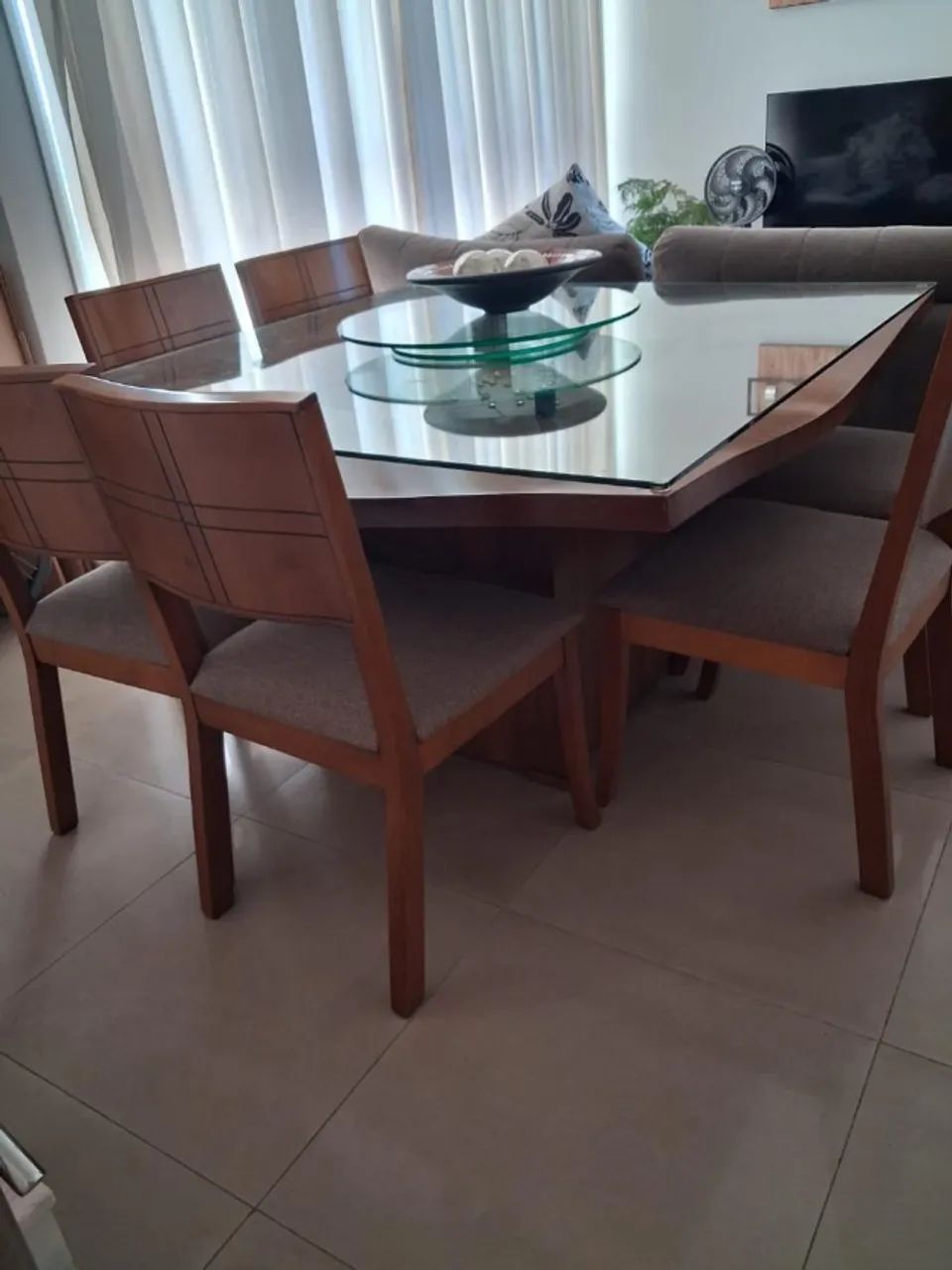 Mesa de jantar em madeira quadrada  - Foto 2