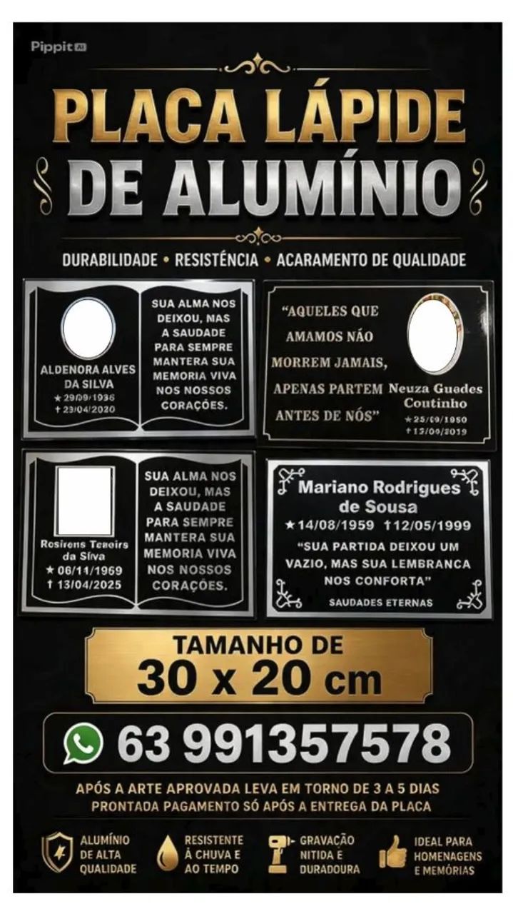 Placa fúnebre (lápide)