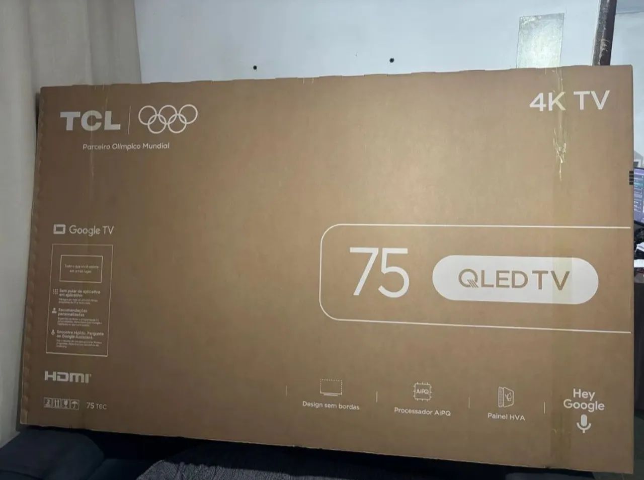 Tv 75 Polegadas TCL + PlayStation 4 completo 