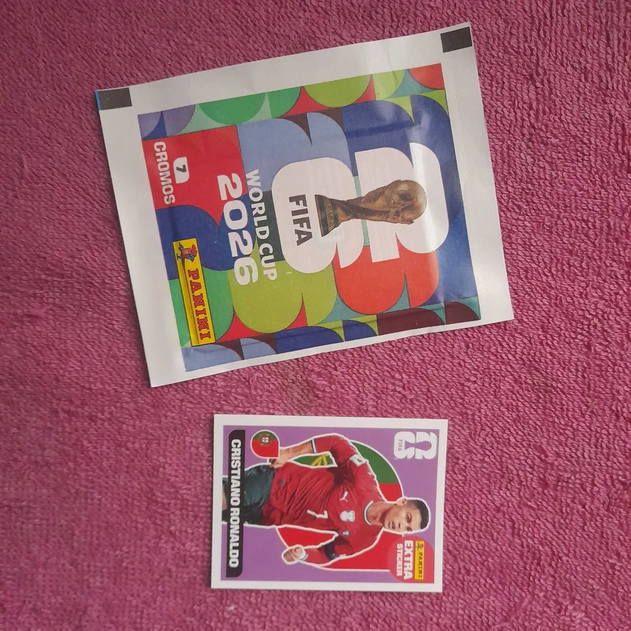 1 pacotinho copa 2026 panini original + 1 extra CRISTIANO RONALDO  - Foto 4