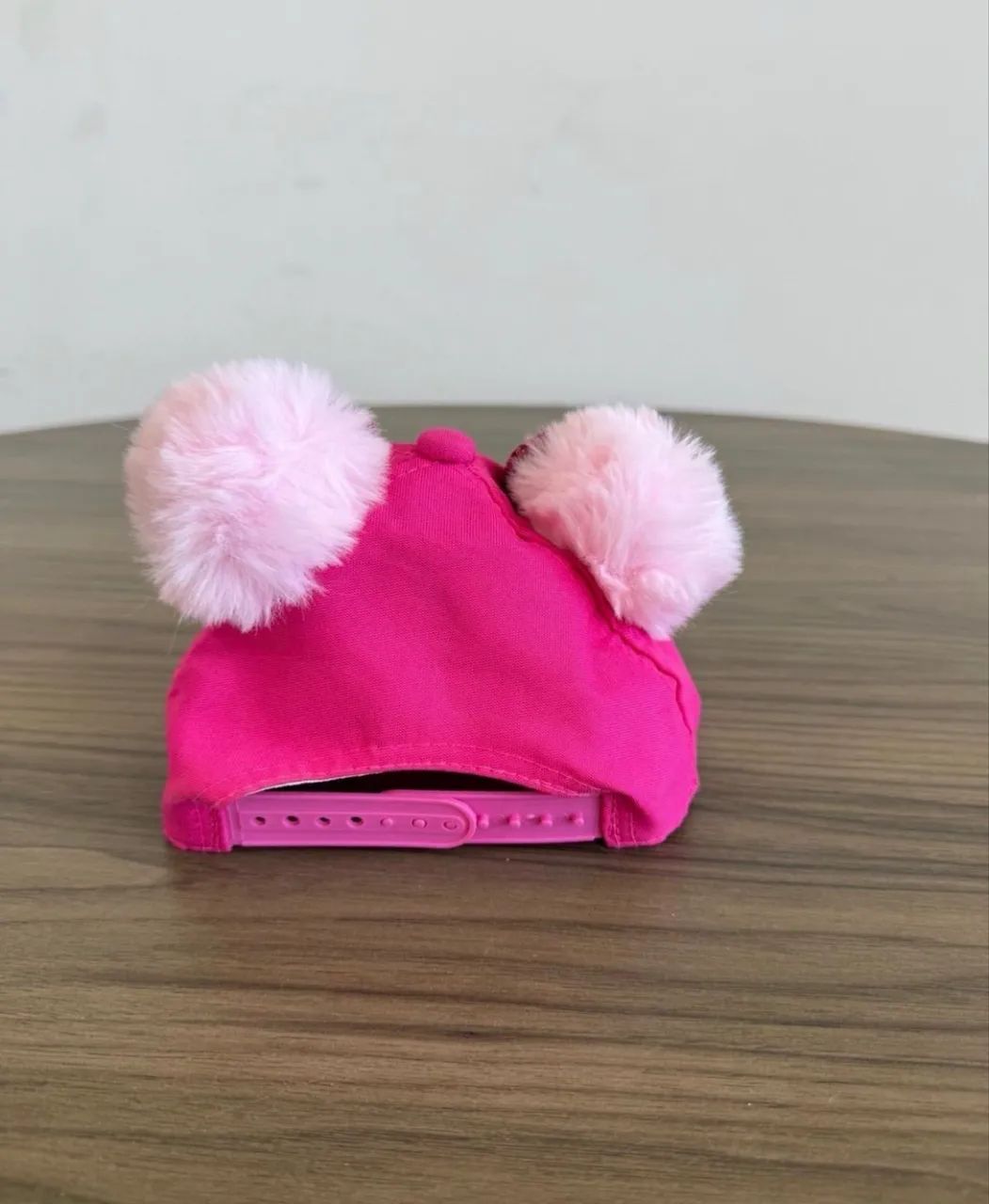 boné infantil rosa com pompons e laços - Foto 5