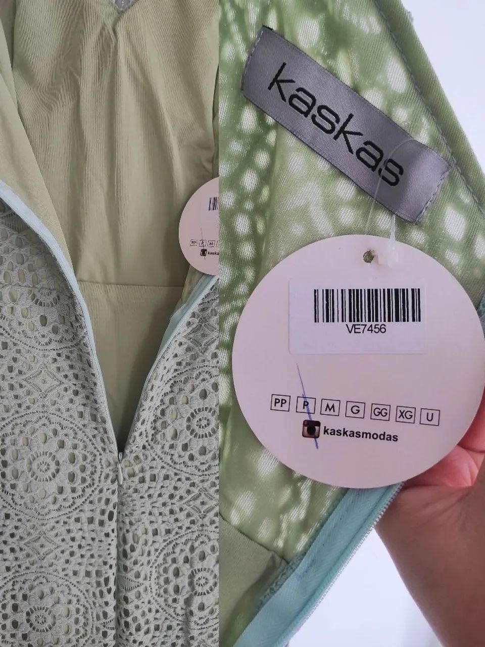 VESTIDO LONGO RENDA VERDE - Foto 3