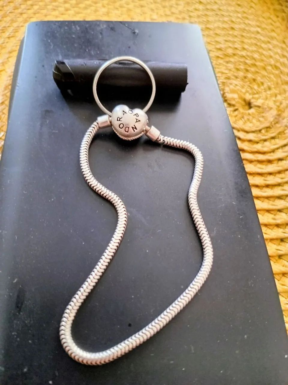 Pulseira prata Pandora/ Anel prata 