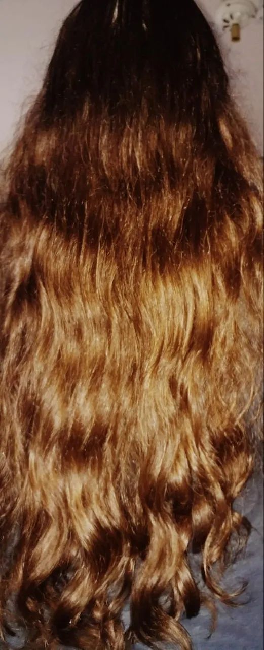 Cabelo humano virgem loiro escuro 