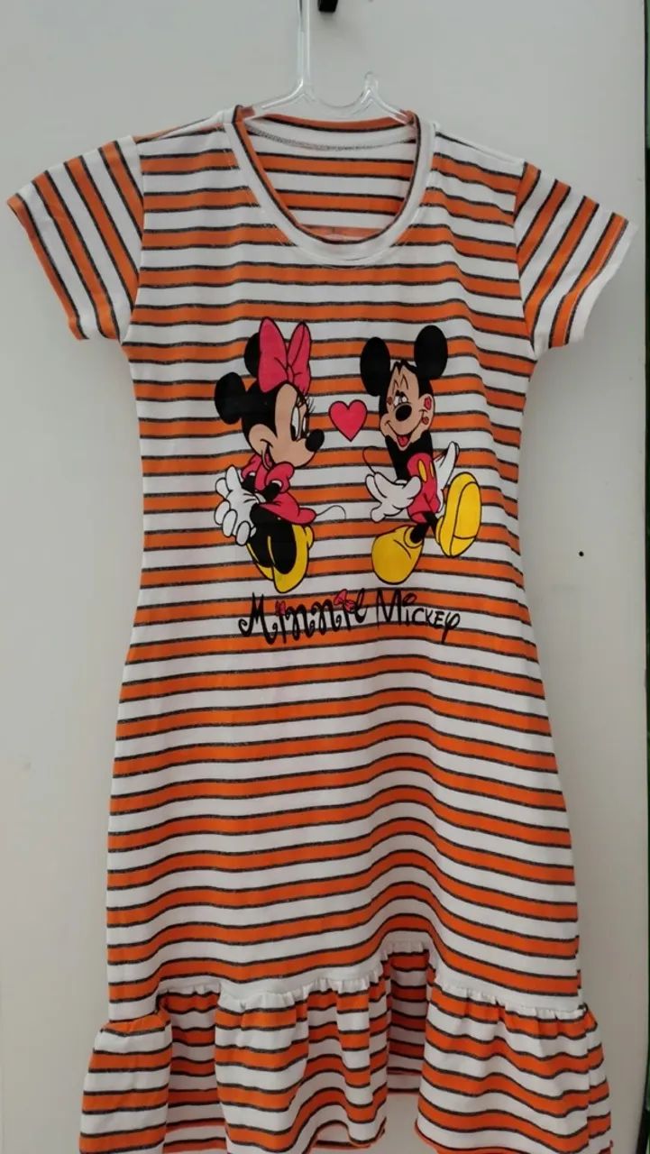 Vestido infantil da Minnie e Mickey