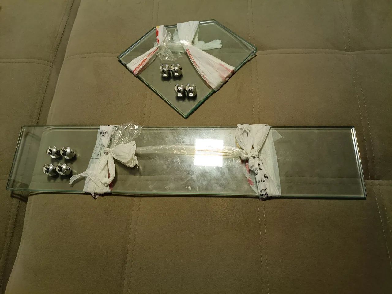 Conjunto Prateleiras de vidro 6 mm