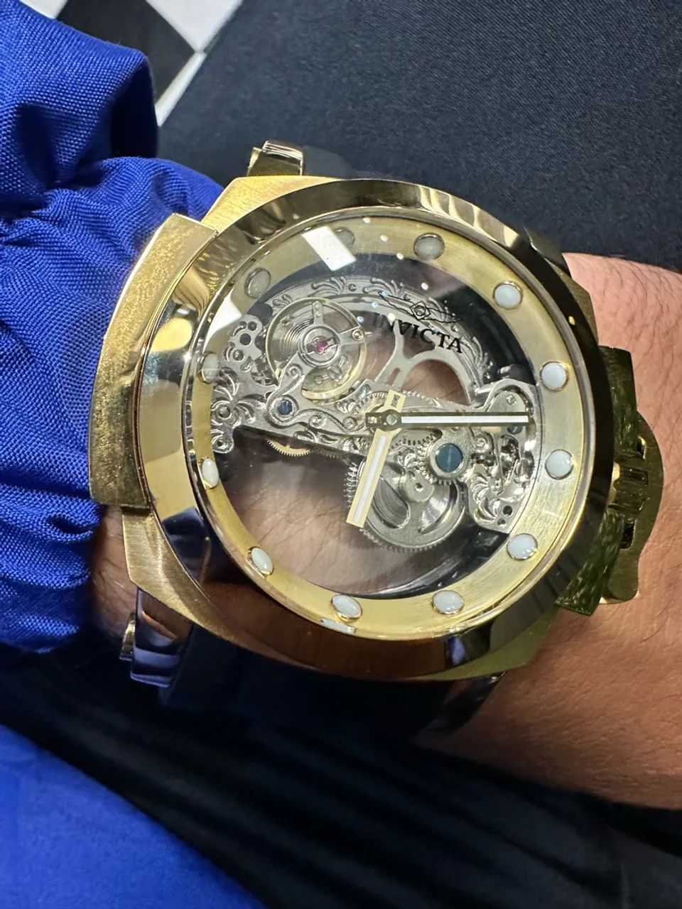 Invicta automático mostrador transparente 