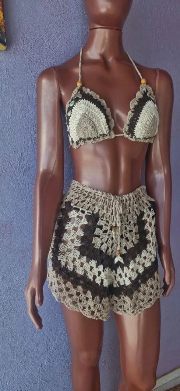 Conjunto simples crochê  - Foto 2