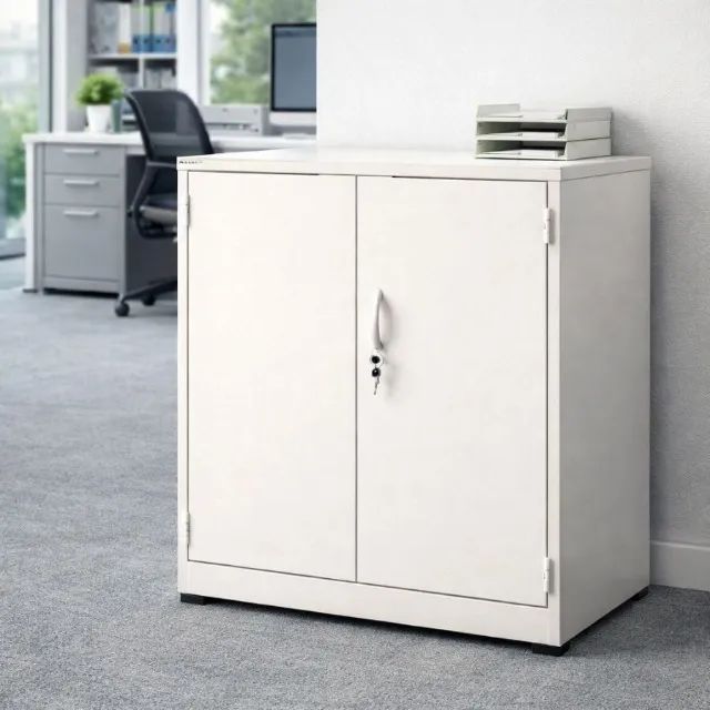 Armário Baixo de Aço com 2 Portas e 2 Prateleiras - 1,00x0,90x0,40cm - ENTREGAS EM ATÉ 24h