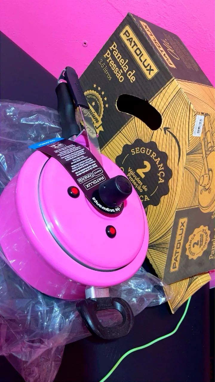 Panela de pressão rosa 