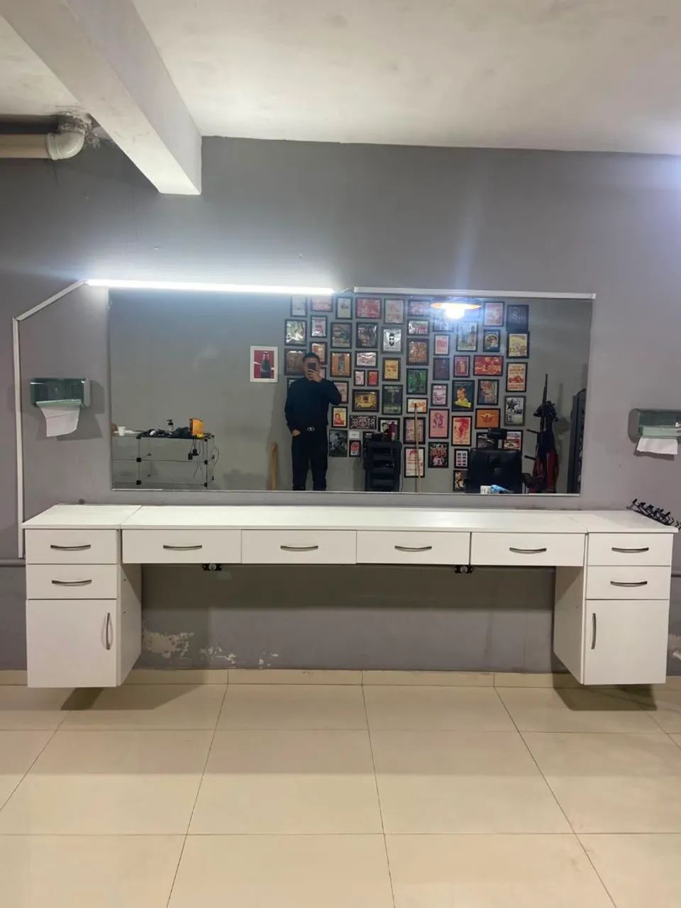 Bancada Barbearia + espelho - Foto 3