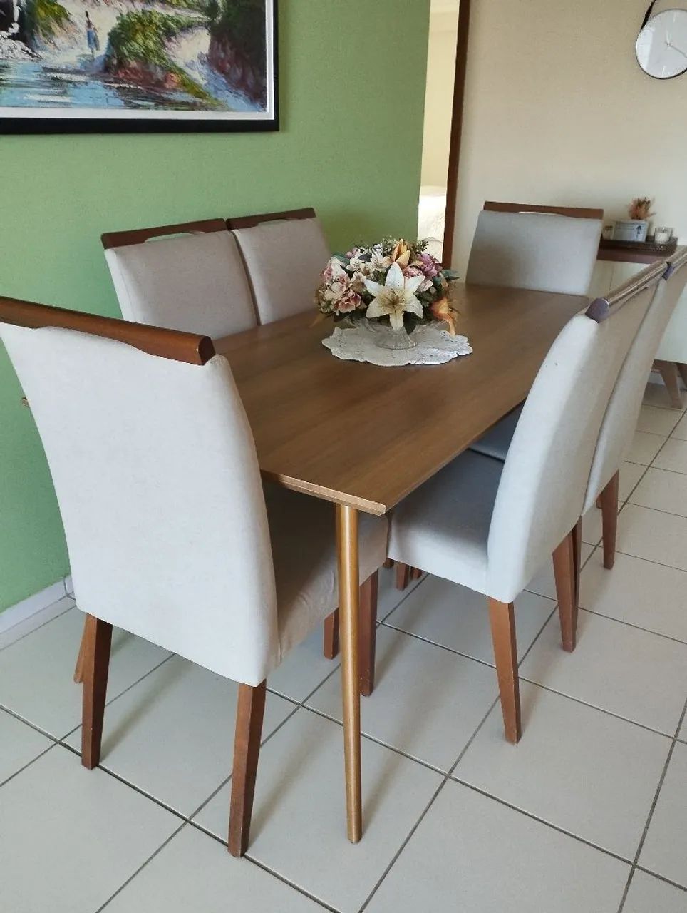 Mesa de jantar com seis cadeiras  - Foto 5