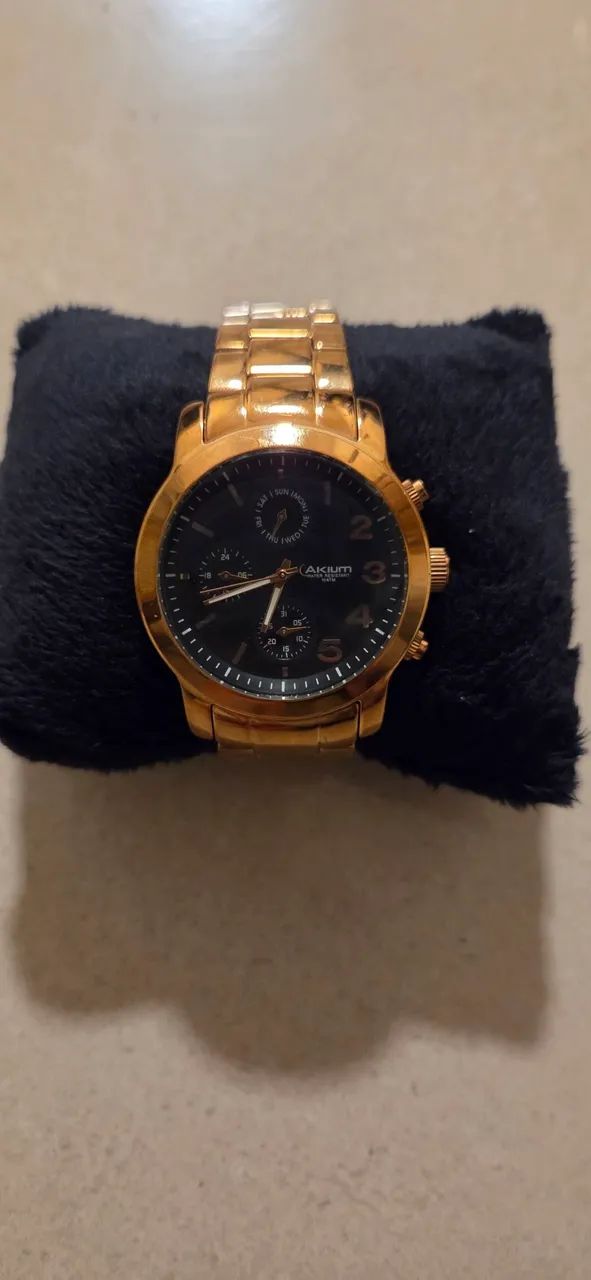relógio akium rosé gold multifunção - Foto 3