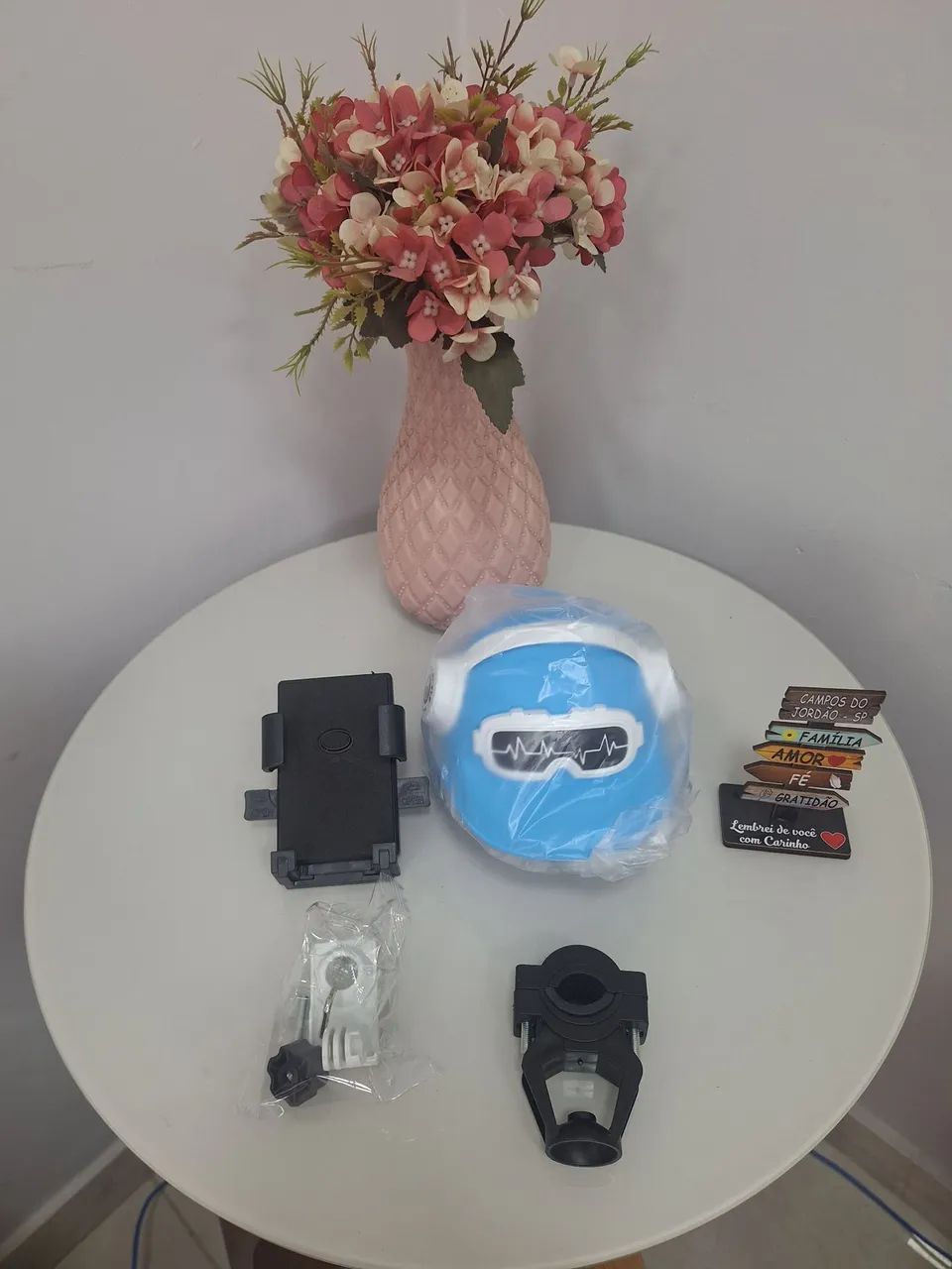 Suporte Celular Moto Com Proteção Solar Capacete  - Foto 3