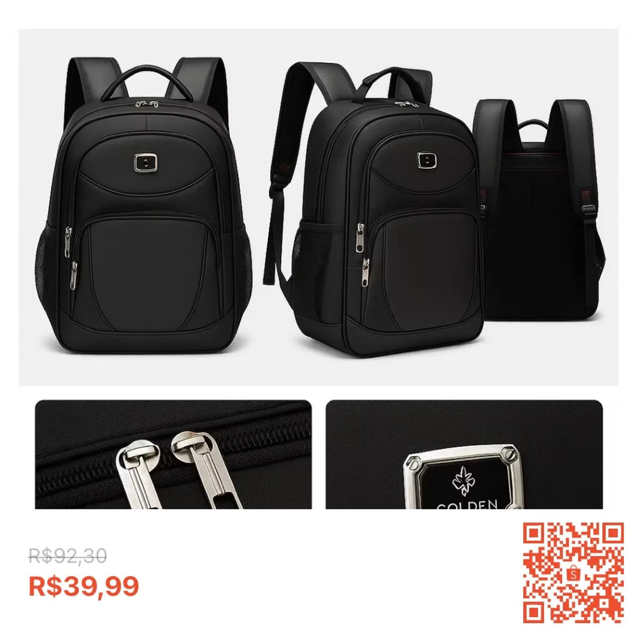 Mochila Masculina Impermeável Faculdade Alça Forte Reforçada - Foto 2