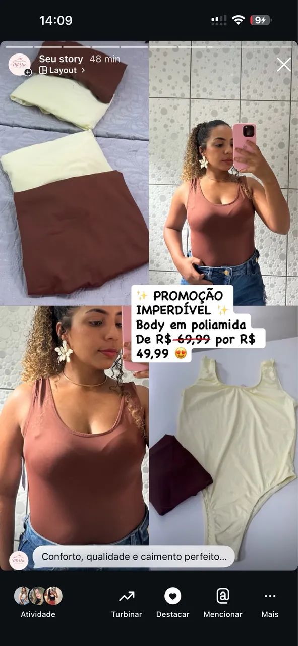 Blusa e body na promoção  - Foto 2