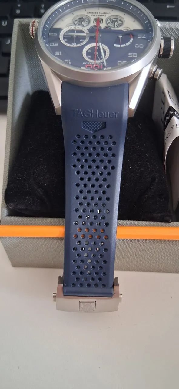 Relógio esportivo Pulseira azul  - Foto 4