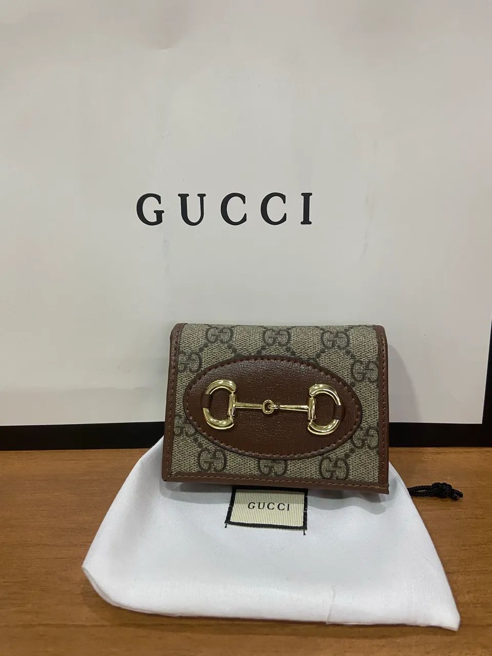 Carteira gucci horsebit
