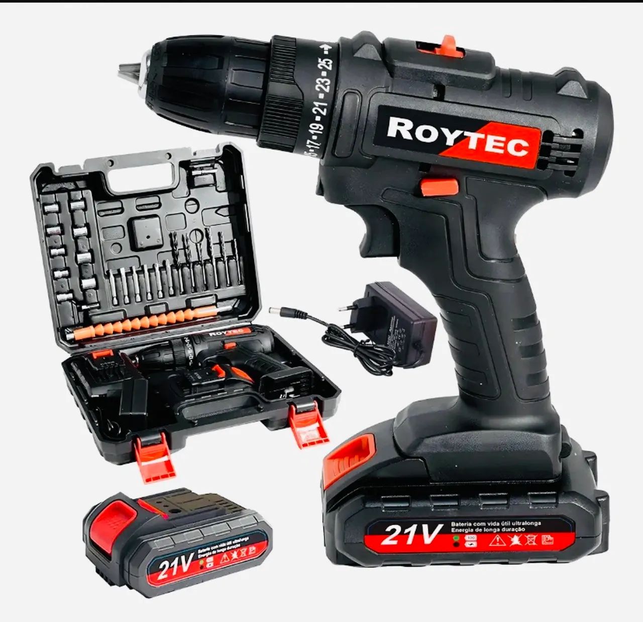 Furadeira parafusadeira inpacto ROYTEC 21V - Foto 2
