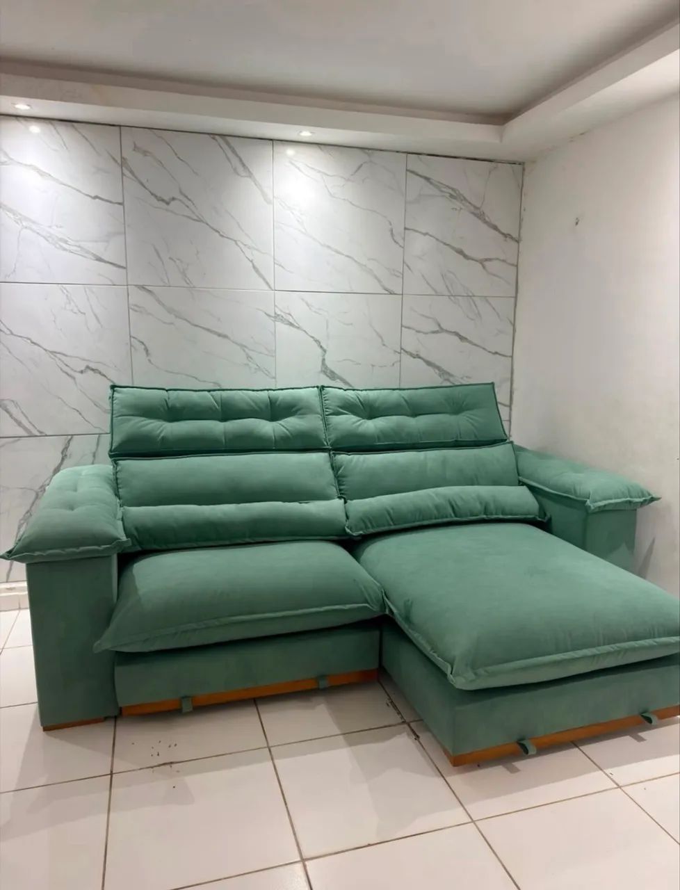 Sofá Retrátil e Reclinável Super Pillow Top