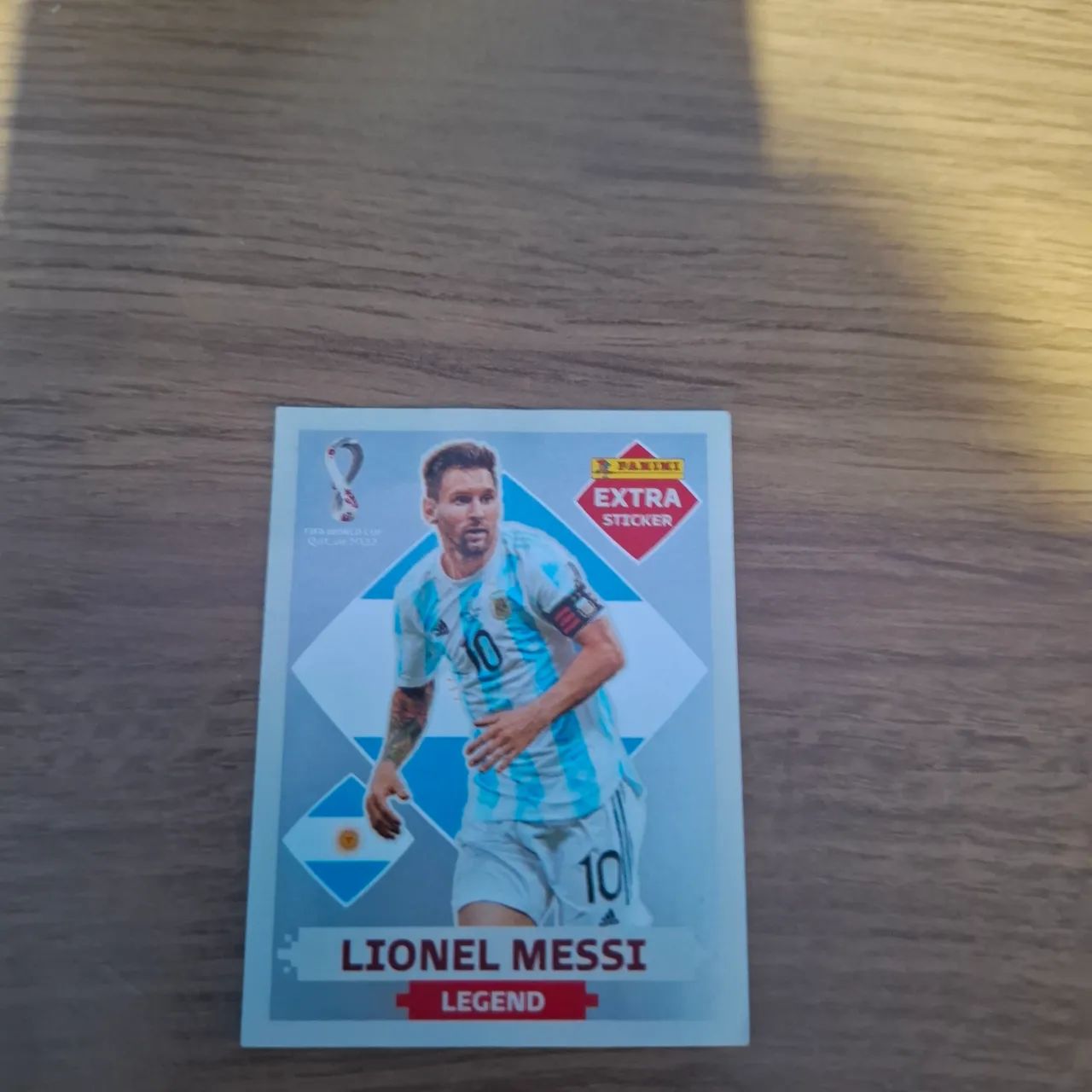 Figurinha legend do Messi plata copa de 2022