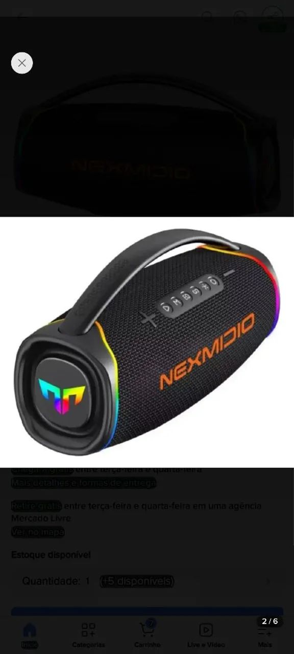 Caixa de som nexmidio