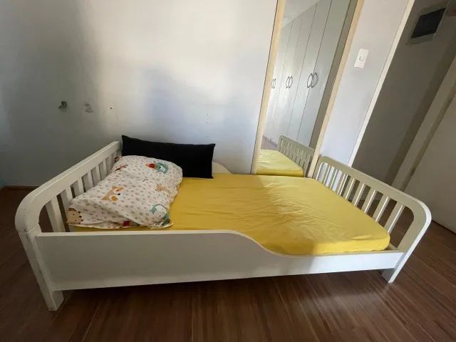 CAMA INFANTIL TOKSTOK COM COLCHÃO LUA BRANCA