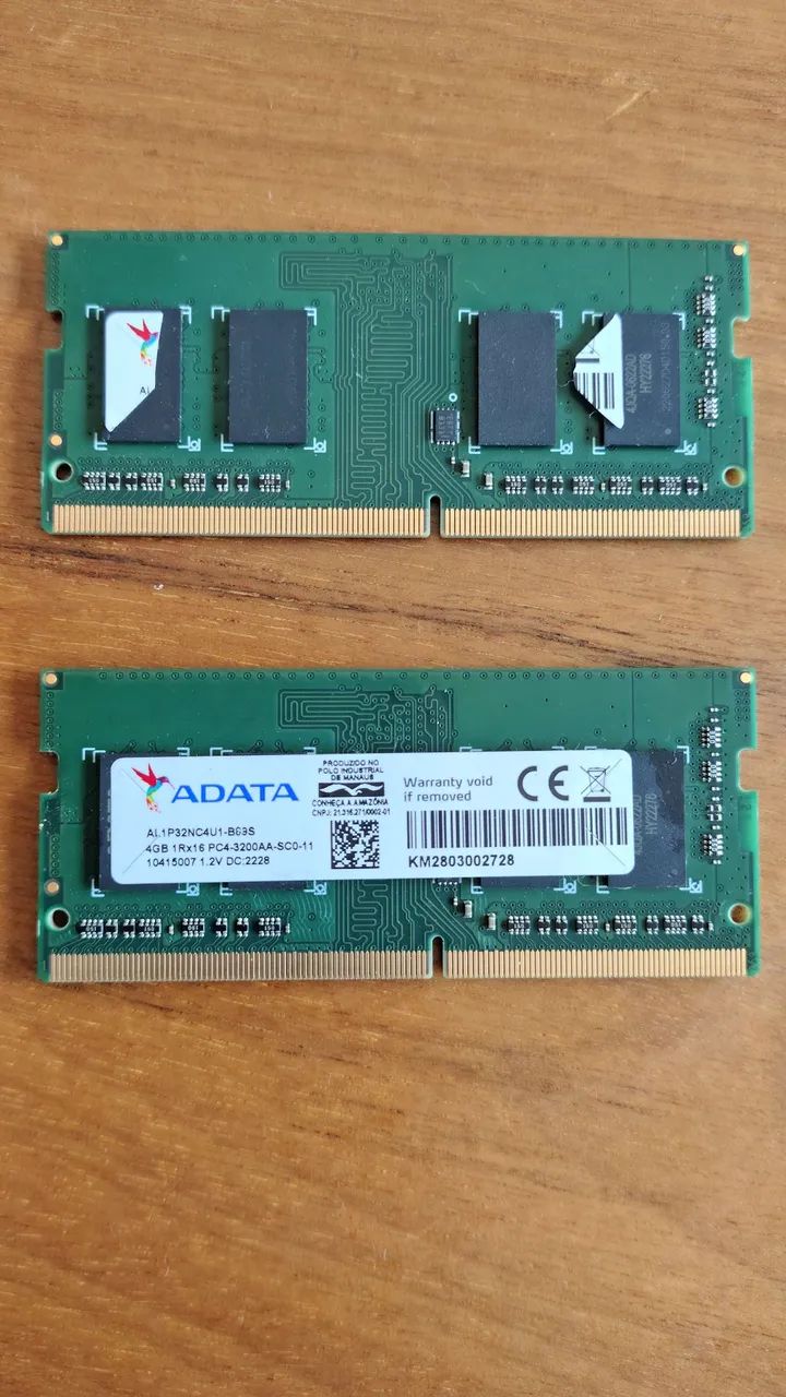 Memoria ram ddr4 2x 4gb 3200 1.2v Adata Notebook 