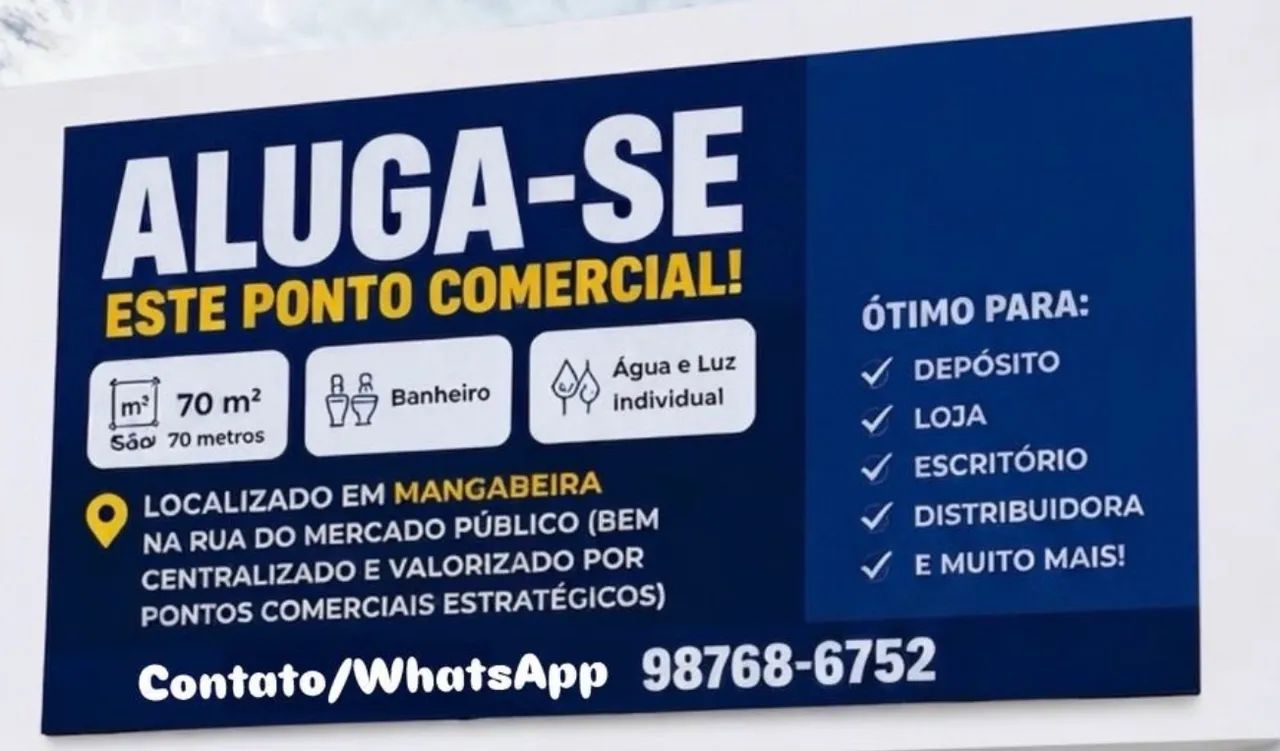 Aluga-se /Rua Mercado público de mangabeira  - Foto 3
