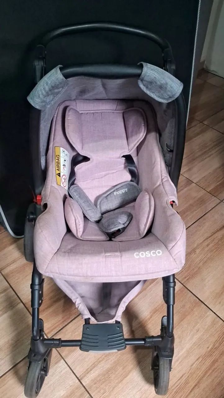 Carrinho de bebe com bebê conforto  - Foto 3