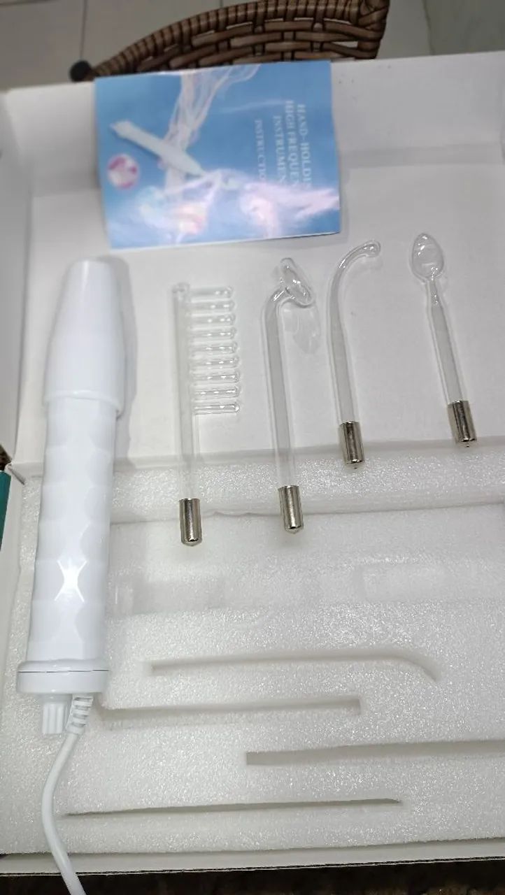 Aparelho alta frequência portátil alta frequência para limpeza de pele, tratamento fácial 